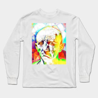 Cato the Elder Colourful Portrait | Cato the Elder Artwork 11 Long Sleeve T-Shirt